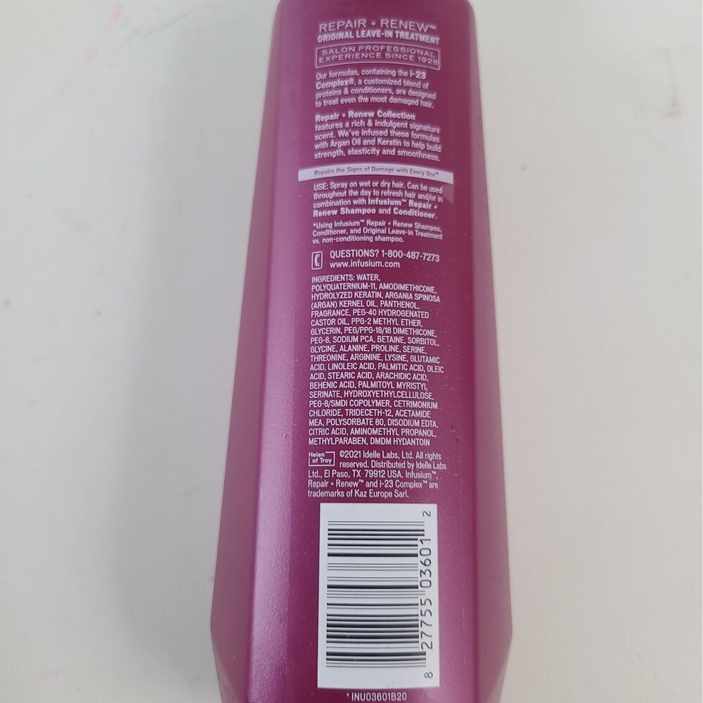 Infusium Leave In treatment Spray Repair Renew Argan Oil Keratin 13 Oz Original - Picture 3 of 4